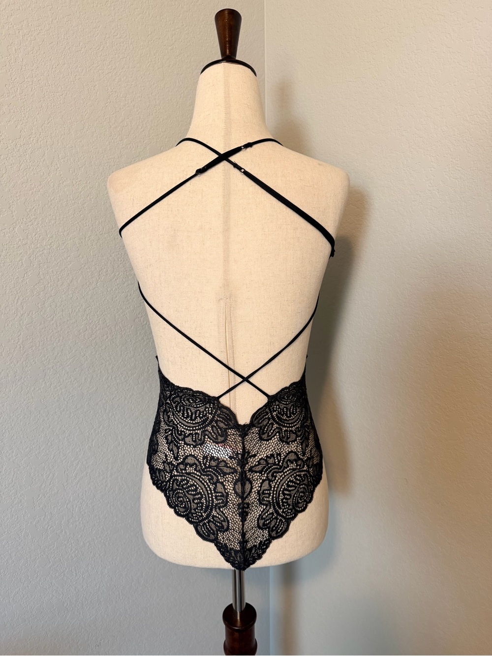 Victoria's Secret Very Sexy Black Lace Plunge Teddy Bodysuit M - Picture 6 of 10